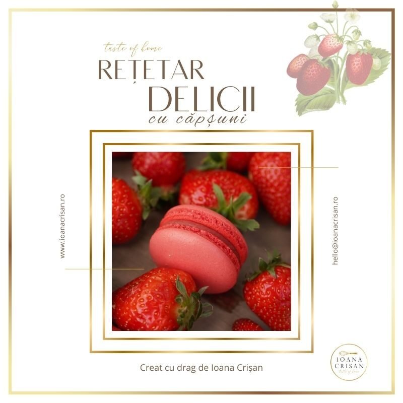 retete macarons cu capsuni